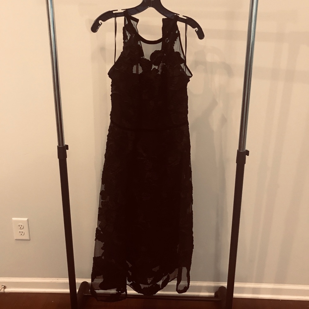 Black Floral Print Dress